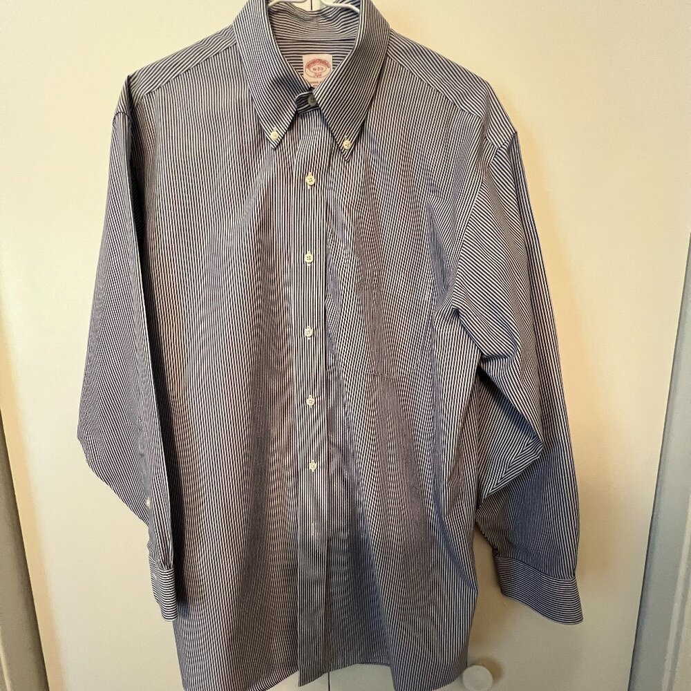 Brooks Brothers 346 Men's Shirt, Button Down Collar, 16-2/3, All Cotton
